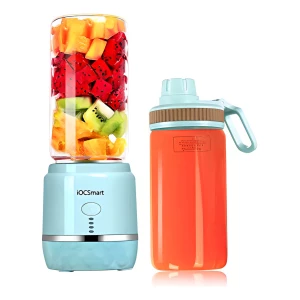 Iocsmart Licuadora Portátil De Tamaño Personal, Mini Frut. Color Azul