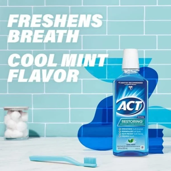 Act- Enjuague Bucal, Anti Caries, Con Flúor De Menta Fresca - Image 2