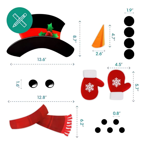 D-fantix Juego De 16 Imanes Para Refrigerador Navidad Color Varios Muñeco De Navidad - Image 4