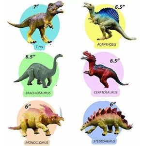 Juguetes De Figuras De Dinosaurios Realistas, Paquete De 6 - Image 3
