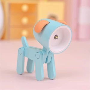 Yzbao - Mini Lámpara De Escritorio Led Con Forma De Animales Estructura Azul Claro Pantalla Blanco - Image 2