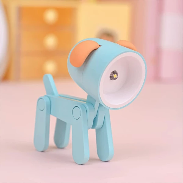 Yzbao - Mini Lámpara De Escritorio Led Con Forma De Animales Estructura Azul Claro Pantalla Blanco - Image 2