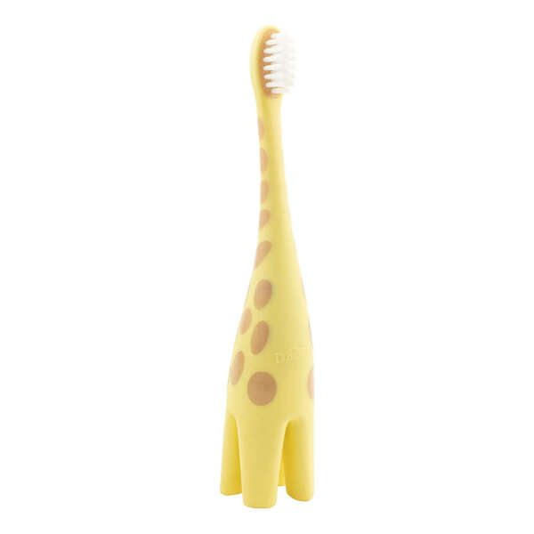 Set De Cepillo De Dientes Y Pasta Dental De Fresa Para Bebés Color Amarillo - Image 2