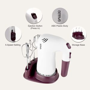 Batidor Mezclador Eléctrico Con Botón De Expulsión Fácil - Image 3