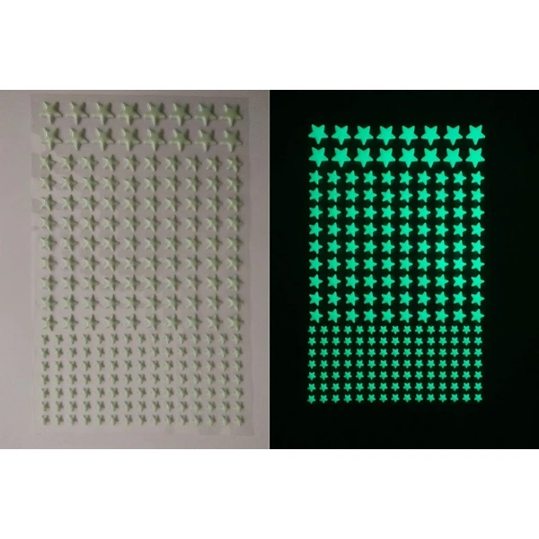 Calcomanías De Estrellas 3d Brillan En La Oscuridad 633 Pzas Color Blanco Forma Estrella - Image 3