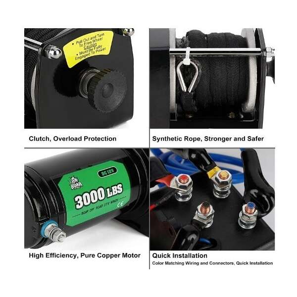 Kit De Winches Eléctrico Capacidad De Carga Para Atv / Utv - Image 3