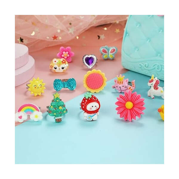 Pinksheep Anillos De Joyería Para Niña Pequeña En Caja - Image 4