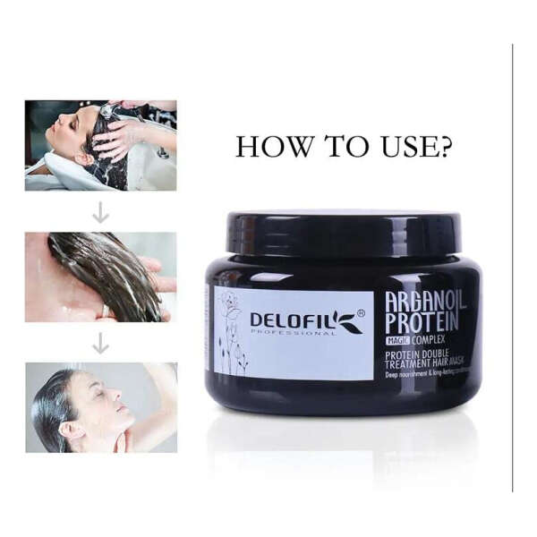 Delofil Mascarilla Aceite De Argán Para Cabello Seco 500ml - Image 3
