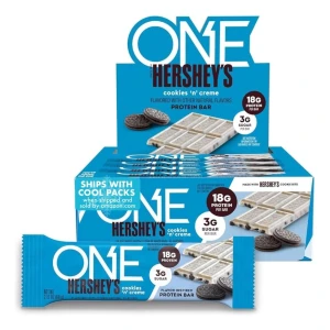 One Hershey's Cookies Creme - Barras De Proteína, Sin Gluten