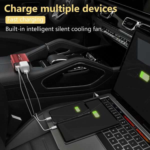 Pisfau - Inversor De Corriente De Coche De 150 W - Image 3