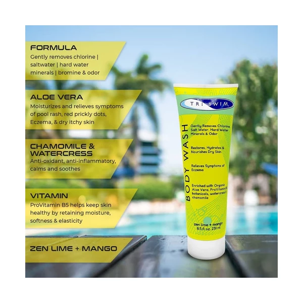 Gel De Baño Removedor De Cloro Lima+mango Triswim 251ml - Image 2