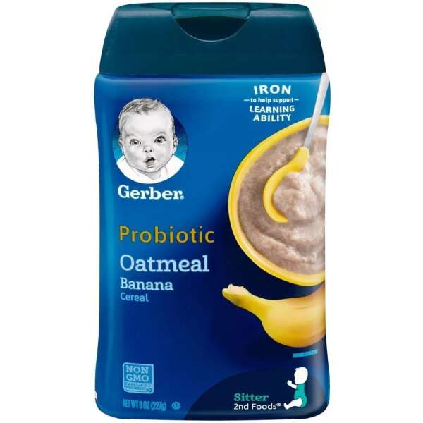 Gerber Cereal Avena-plátano Para Bebé Con Probióticos 227gr - Image 2