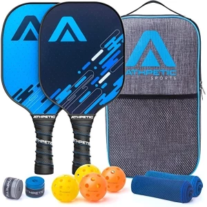 Athpetic Juego De 2 Raquetas Pickleball, 4 Bolas Y 2 Agarres