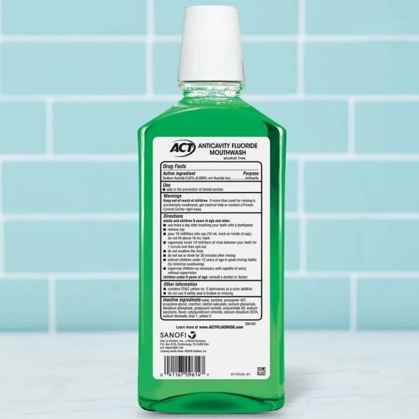 Act Enjuague Bucal Anticavity Con Flúor, Menta, Sin Alcohol - Image 2