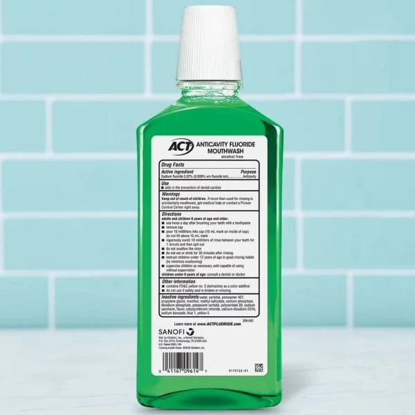 Act Enjuague Bucal Anticavity Con Flúor, Menta, Sin Alcohol - Image 2
