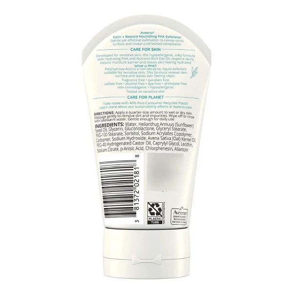 Aveeno Calm + Restore, Exfoliante Facial Nutritivo 118ml Tipo De Piel Sensibles - Image 4