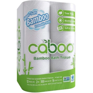 Caboo Papel Higienico 12 Rollos 300 Hojas Por Rollo