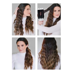 Plancha Profesional De Ceramica Para Cabello Ondas De Sirena Color Negro - Image 4