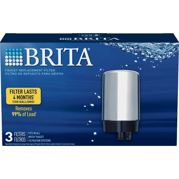 Brita Filtros De Agua De Repuesto Básicos, 2 Pack Cromados - Image 2