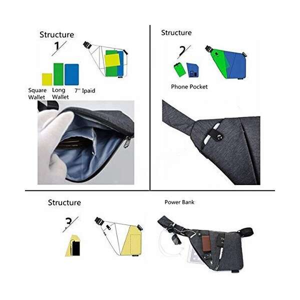 Mochila Multifuncional Con Bandolera Para Hombre Multifuncio - Image 4