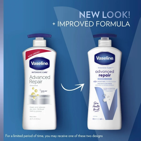 Vaseline Advanced Repair Loción Corporal Sin Perfume 600ml - Image 3