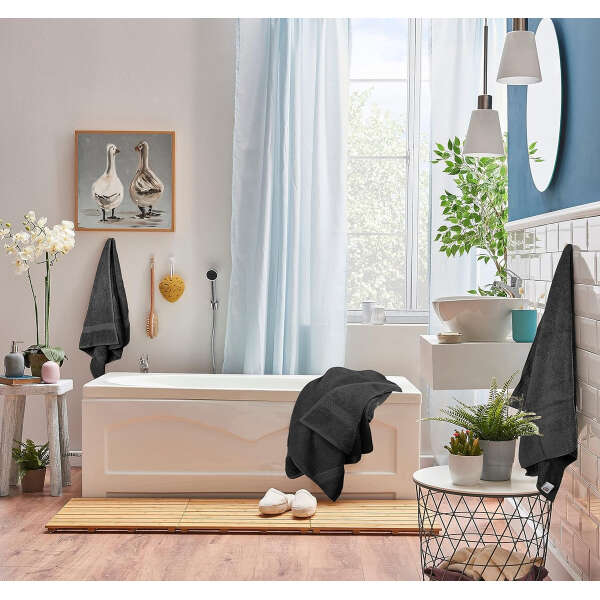 Utopia Towels - Juego De Toallas De 8 Color Negro - Image 5