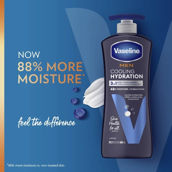 Vaseline Men Cooling Hydration 3-in-1 Loción Hidratant 600ml - Image 4