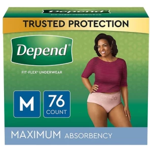 Depend Fit-flex Ropa Interior De Incontinencia Para Mujer M