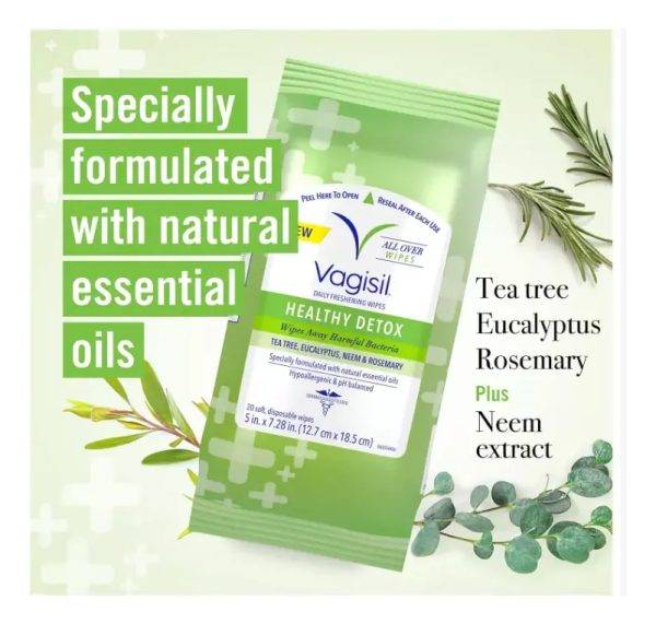 Vagisil, Toallitas Íntimas Femeninas Healthy Detox 60 Unid. - Image 3
