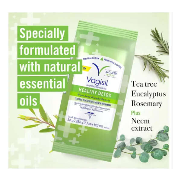 Vagisil, Toallitas Íntimas Femeninas Healthy Detox 60 Unid. - Image 3