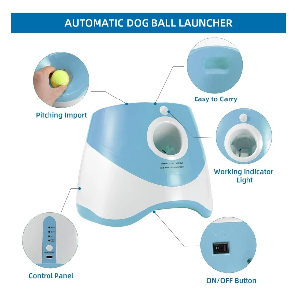 Lanzador Automático De Pelotas Juego Interactivo Para Perros - Image 2