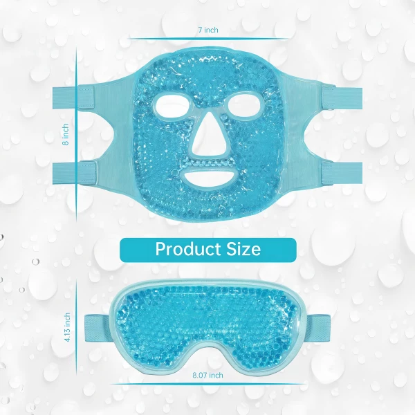 Znöcuetöd Mascarilla Faciales De Gel Reutilizable Frio/calor Tipo De Piel Azul - Image 4