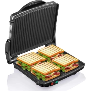 Sandwichera Maker Platos Antiadherentes Recubiertos, Yabano Color Negro