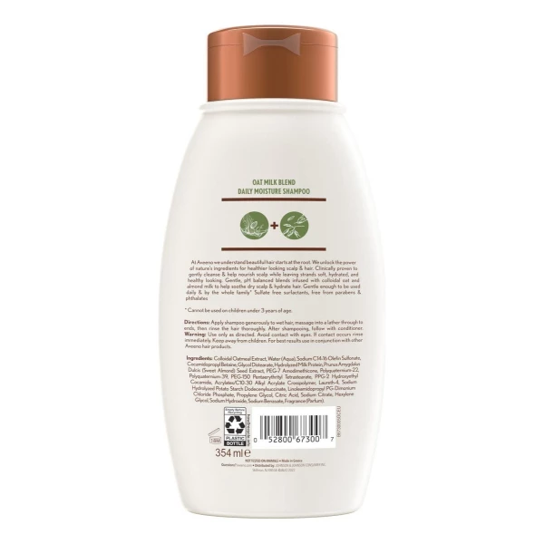 Aveeno Champú Hidratante De Leche De Avena Para Cabello Seco - Image 5