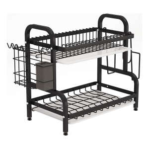 1easylife Escurridor Compacto Para Platos Y Trastes Cocina Color Negro