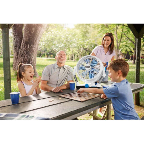 Hart Ventilador Híbrido, Aspa De 30.4 Cm, 20 V Y Sin Batería Cantidad De Aspas 3 Color De La Estructura Blanco Color De Las Aspas Azul Diámetro 30 Cm Frecuencia 50 Material De Las Aspas Plástico - Image 3