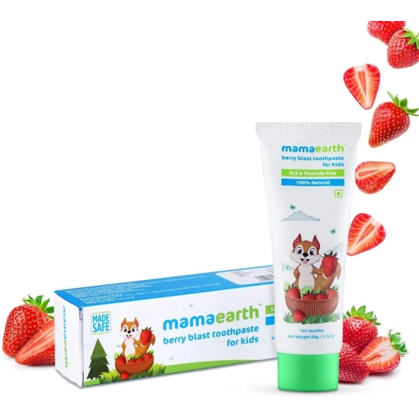 Mamaearth Natural Berry Blast Kids Pasta Dental Para Bebés - Image 3