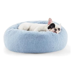 Bedsure Cama Calmante Para Perros Y Gatos Pequeños Color Azul Claro Diseño Pequeño 3