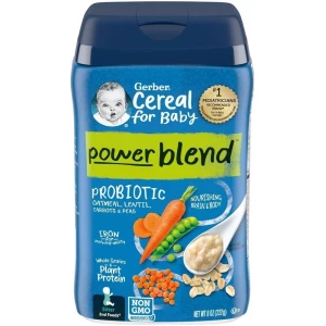 Gerber Cereal Powerblend Avena-lentejas-zanahoria-guisantes