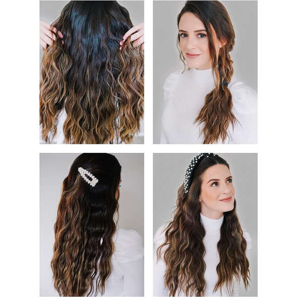 Plancha Profesional De Ceramica Para Cabello Ondas De Sirena Color Negro - Image 5