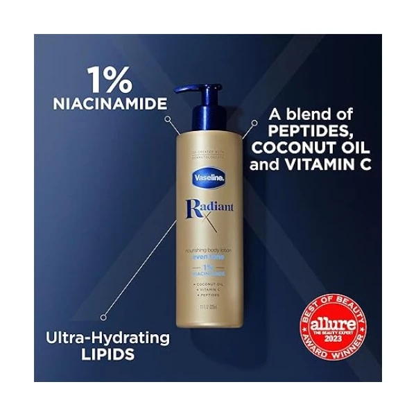Vaseline Radiant X Even Tone Loción Corporal Nutritiva - Image 3