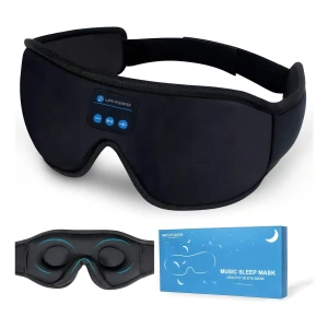 Auriculares Para Dormir Máscara Ojo 3d Inalámbrica Bluetooth Color Negro N/a