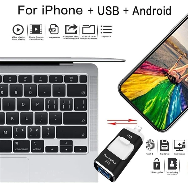 Unidad Flash Drive 1 Tb Usb Sttarluk 3.0 Color Black - 1tb Liso - Image 3