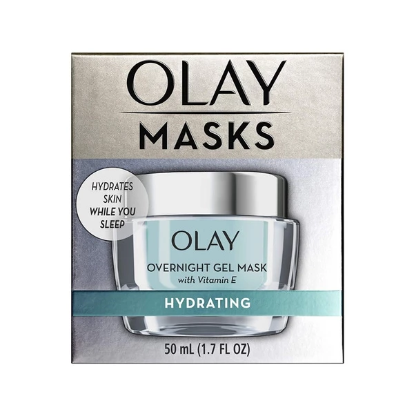 Olay Máscara Facial Hidratante De Gel Nocturna Con Vitamin E Tipo De Piel Seca - Image 3
