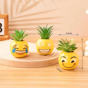 Heyo-yepy - Lindas Plantas Artificiales De Emoji 6 Piezas - Image 2