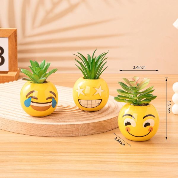 Heyo-yepy - Lindas Plantas Artificiales De Emoji 6 Piezas - Image 2