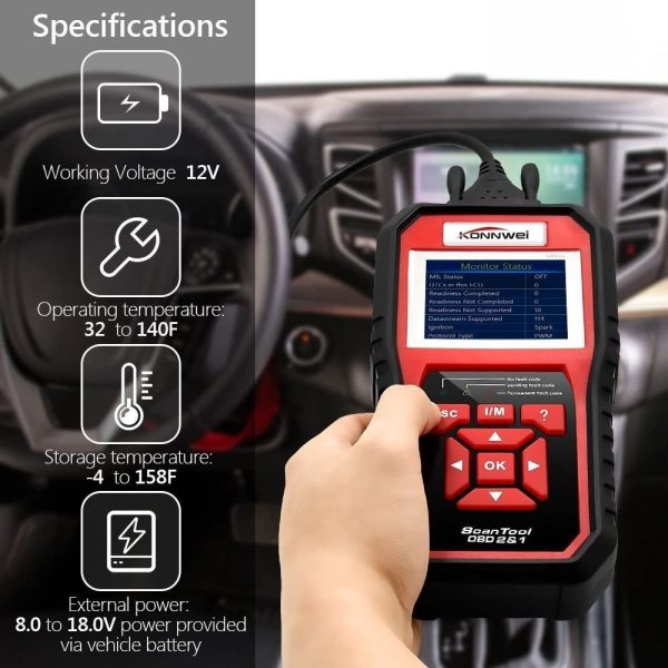 Escáner Konnwei Obd2, Escáner Código Diagnóstico Automotriz - Image 5