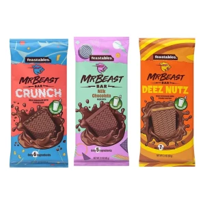 Mr Beast Feastables Barras De Chocolate - Crujientes 3 Und