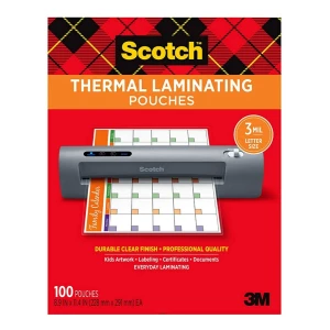 Hojas Térmicas Para Laminar Scotch Paquete De 100