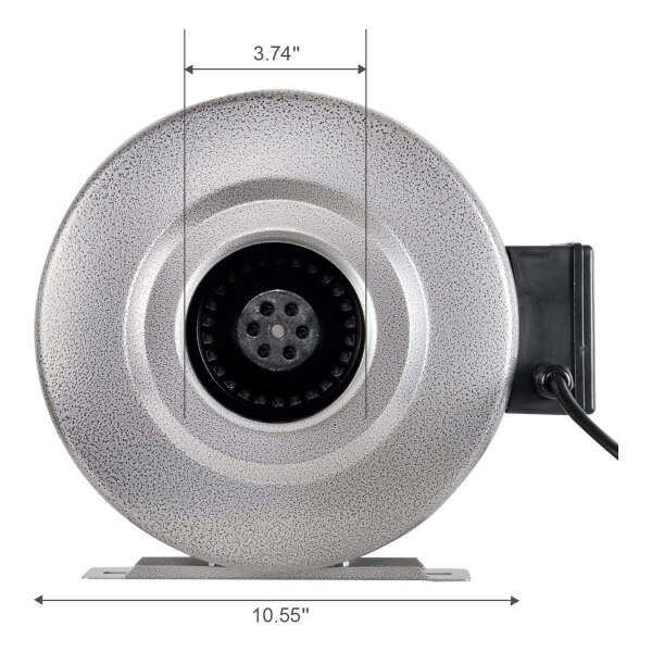 Ipower 4 Pulgadas 190 Cfm Línea Ventilador Filtro De Carbono - Image 4